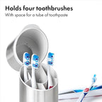 OXO Good Grips Stainless Steel Toothbrush Organizer, Bathroom Organizer and - Image 2