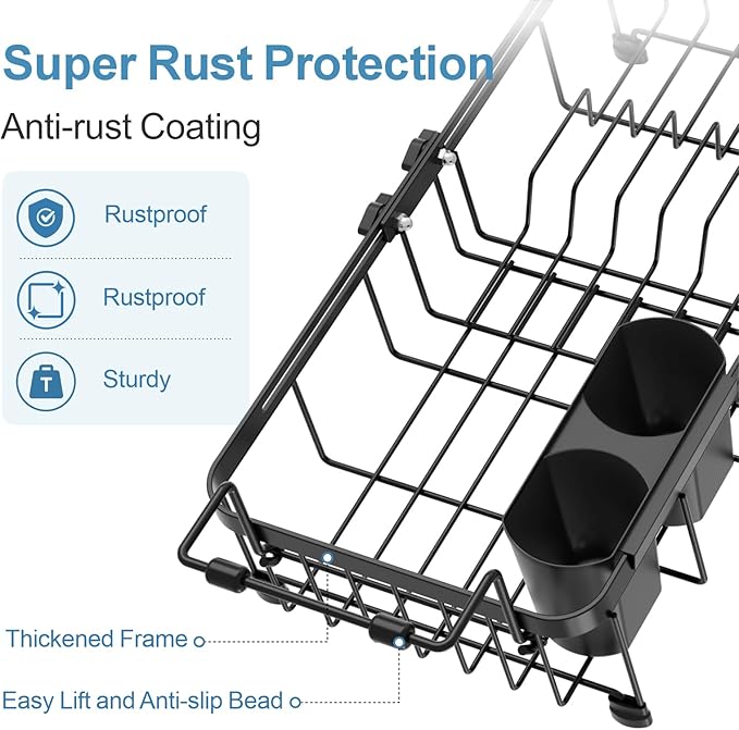 iSPECLE Small Sink Dish Drying Rack, Dish Rack - Image 6