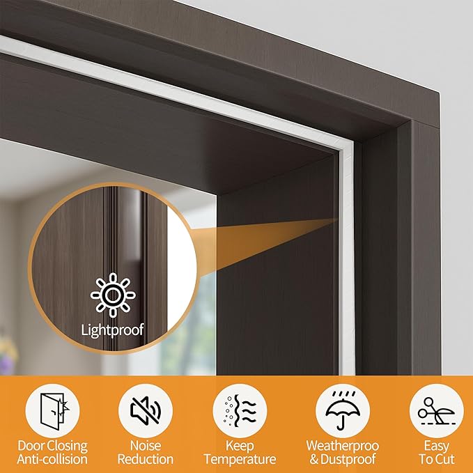 40FT Weather Stripping Door Seal Strip – Soundproof Door Frame Seal - Image 4