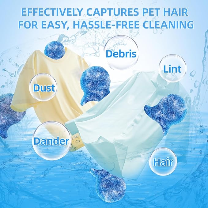 6 PCS Pet Hair Remover for Laundry – Effectively Removes Fur, Lint & Dander – - Image 2
