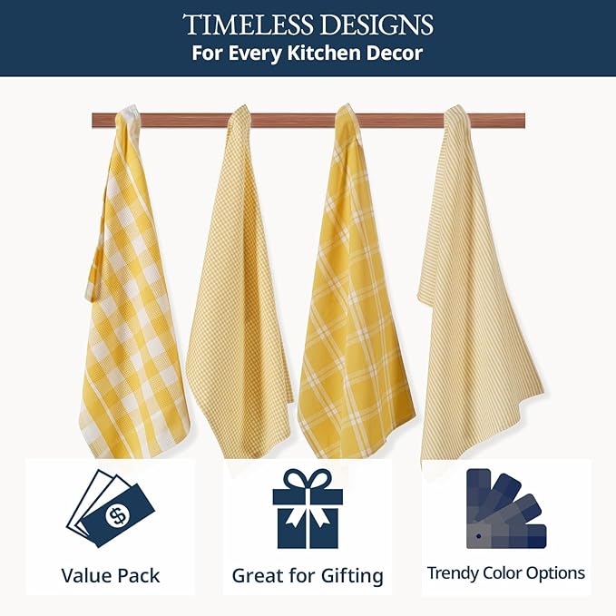LANE LINEN Cotton Kitchen Towels Set, Quick-Drying Dish Towels - Image 8