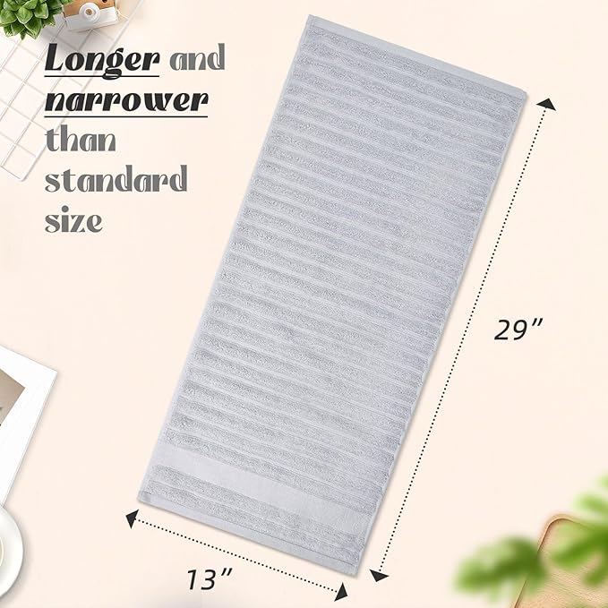 Jacquotha Light Grey Face Towels Set of 2 Ribbed - Image 2