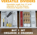 SpaceAid 4 Pack Bamboo Drawer Dividers - Image 5