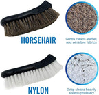 Upholstery Brush Set, Carpet and Car Cleaning Brushes, Horsehair Detailing Brush - Image 4