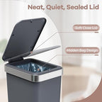 Small Bathroom Trash Can with Lid Soft Close, 10 Liter/2.6 Gallon Slim Garbage - Image 6
