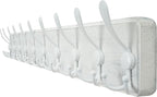 WEBI Coat Rack Wall Mount White, 38 9/16" Long Coat Hooks Wall Mounted by WEBI