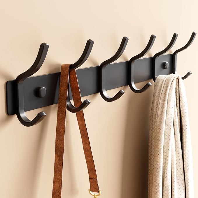 Black Coat Rack Wall Mount by GWAAZXGZ