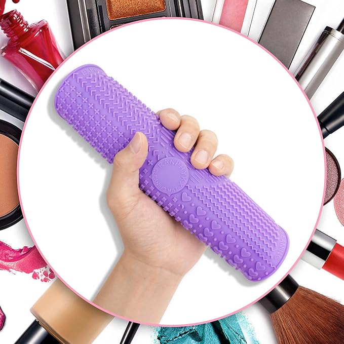 Makeup Brush Cleaner Mat Silicone Brush Cleaning Mat Big Size Make Up Brush - Image 6