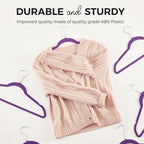 HOUSE DAY Premium Velvet Hangers 50 Pack, Non-Slip Flocked Felt Hangers - Image 3