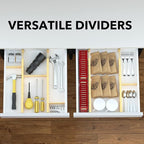 SpaceAid Bamboo Drawer Dividers Inserts, 3 Sizes, 9 Pack - Image 6
