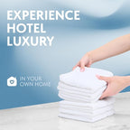 White Classic Luxury Cotton Washcloths 13x13 Inch - Image 5