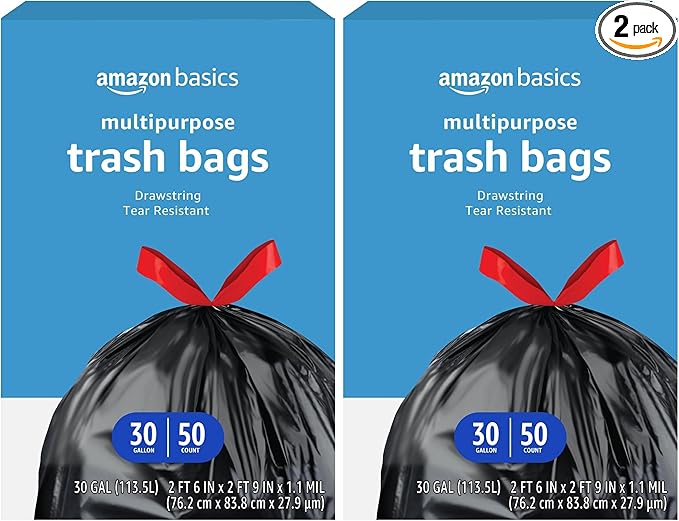 Amazon Basics Trash Bags, 30 Gallon by AmazonBasics