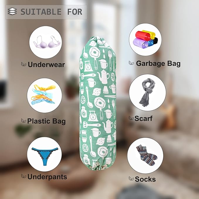 Plastic Bag Holder, Wall Mount Plastic Bag Organizer, Shopping Bags Carrier - Image 5
