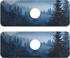 Kitchen Sink Splash Guard 2 PCS 14.7 Inch Sink Faucet Mat Splash Guard by Eyanle
