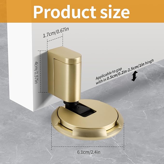 Bak Bo Windproof Door Stoppers 3 Pack Adjustable Bottom of Door Holder Indoor - Image 4