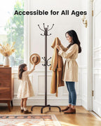 Pipishell Coat Rack with 14 Hooks, Freestanding Coat Rack Stand - Image 4