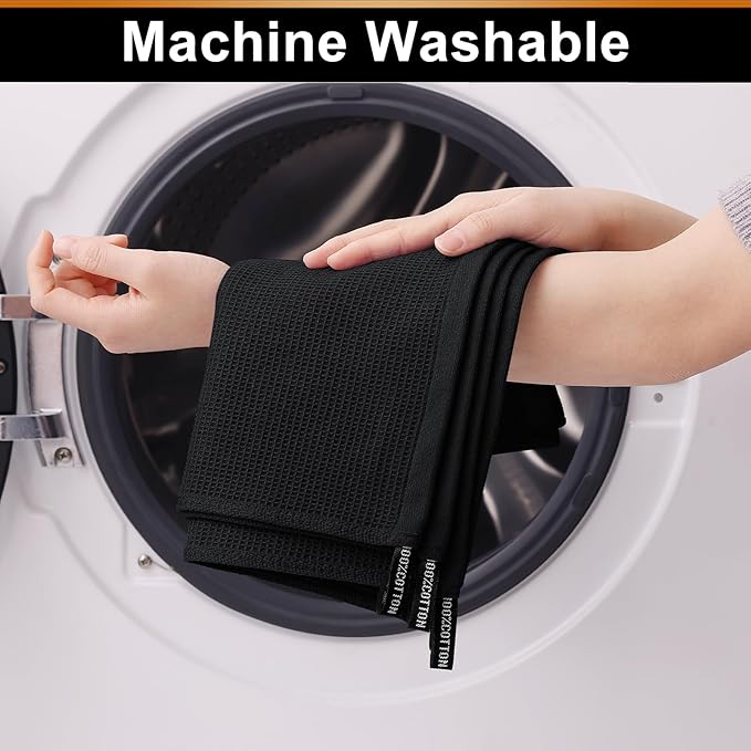 Homaxy 100% Cotton Waffle Weave Dish Cloths - Image 8