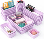 25 PCS Drawer Organizer Set, 4 Size Makeup Drawer Divider Organizer by StoreHappily