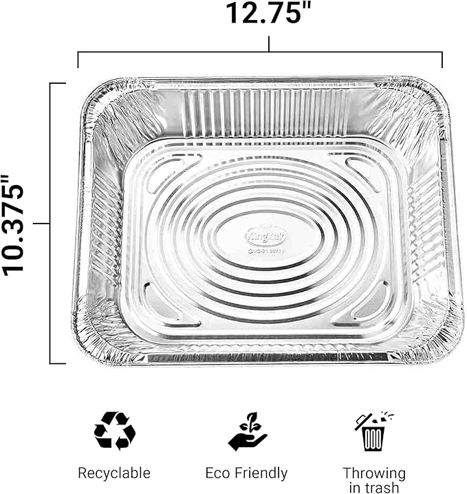 Aluminum Pans Half Size, Extra Heavy Duty Disposable Foil Pans - Image 2
