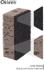Taupe Multi Use Scrub Sponges. Made in Europe. 9 Pack, 4.3x2.8x1.4 inches. Best - Image 5