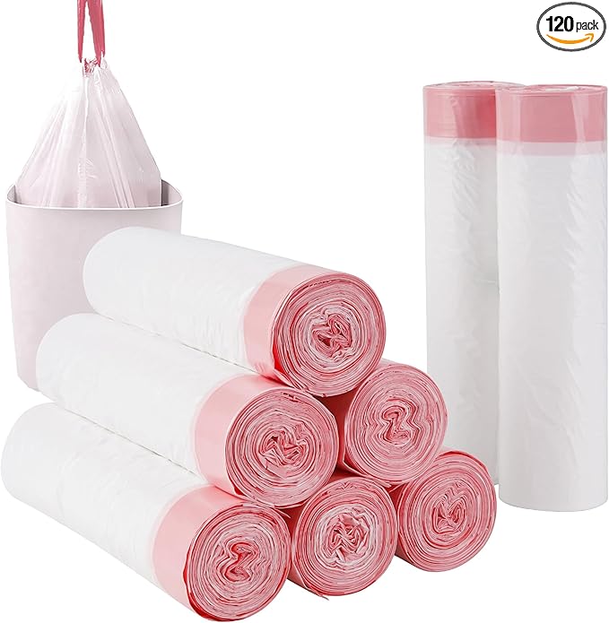 8 Gallon Trash Bags, Thick Plastic Trash Can Liners, Fits 30 Liter Wastebaskets by Kyrieval