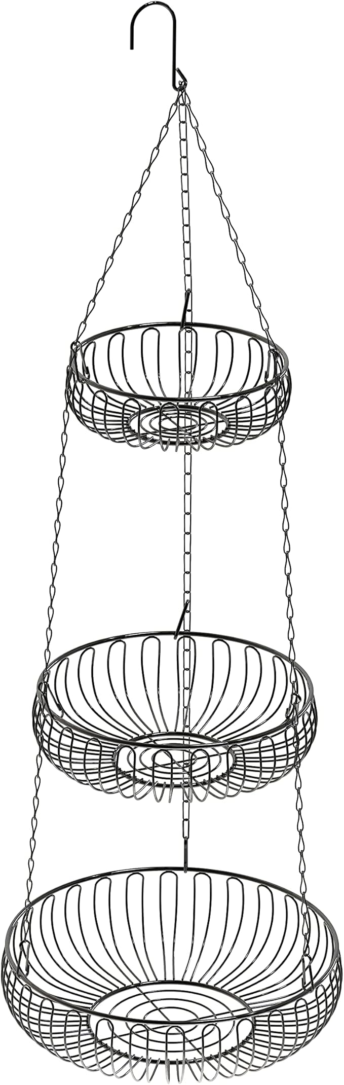 Simple Houseware Adjustable Metal Hanging Fruit Basket - Image 8