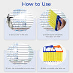 4Pcs Window Venetian Blind Cleaner Duster Tool, Washable 7 Fingers Dusting - Image 5