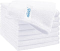 HOMEXCEL White Microfiber Cleaning Cloth, 8 Pack Cleaning Towels by HOMEXCEL