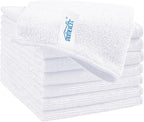 HOMEXCEL White Microfiber Cleaning Cloth, 8 Pack Cleaning Towels by HOMEXCEL