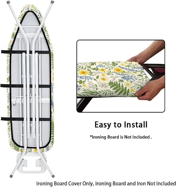 Leaves Flower Ironing Board Cover and Pad - Image 4