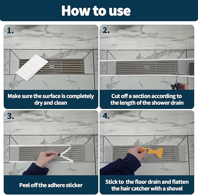 2.75 Inch x 33 FT Disposable Shower Drain Screen Self-Adhesive Stickers - Image 5