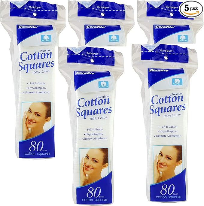 Premium Cotton Squares 100% Cotton Pads by Unknown