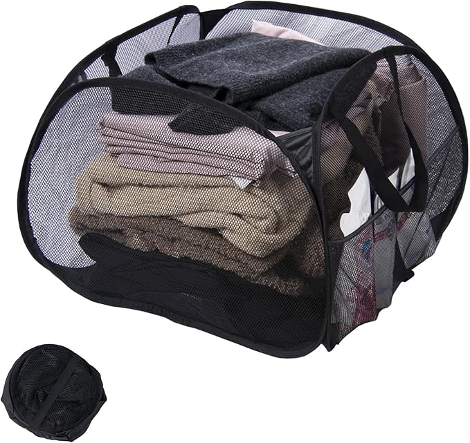 Collapsible Laundry Basket, 90L Foldable Pop-up Laundry Hamper by HEDONLEE
