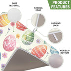 Easter Dish Drying Mat for Kitchen Counter Colorful Easter Eggs Floral Pattern - Image 3