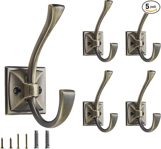 5 Pack Decorative Heavy Duty Towel Hooks by CABDM