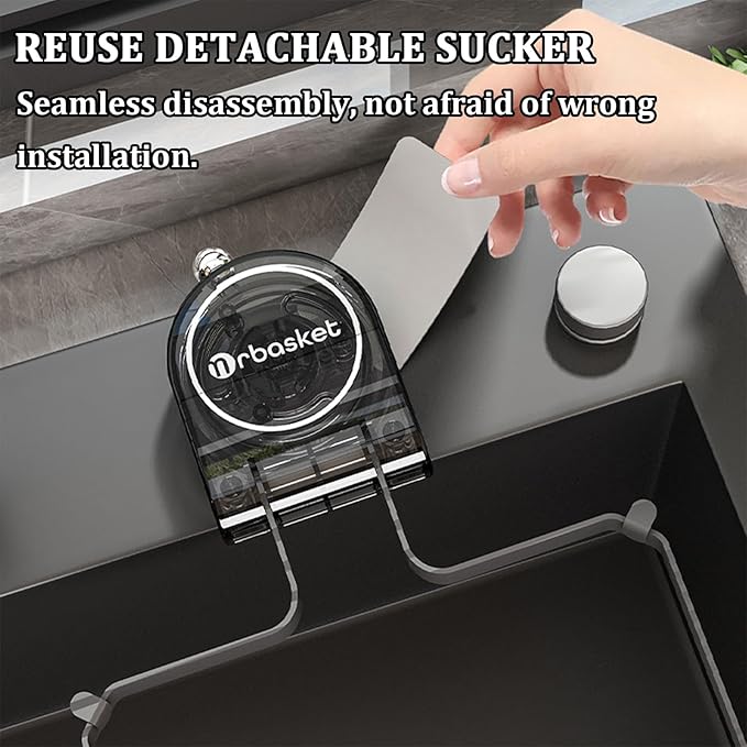 Kitchen Sink Strainer with Filter Mesh Bag, Food Waste Filter Basket, Suction - Image 6