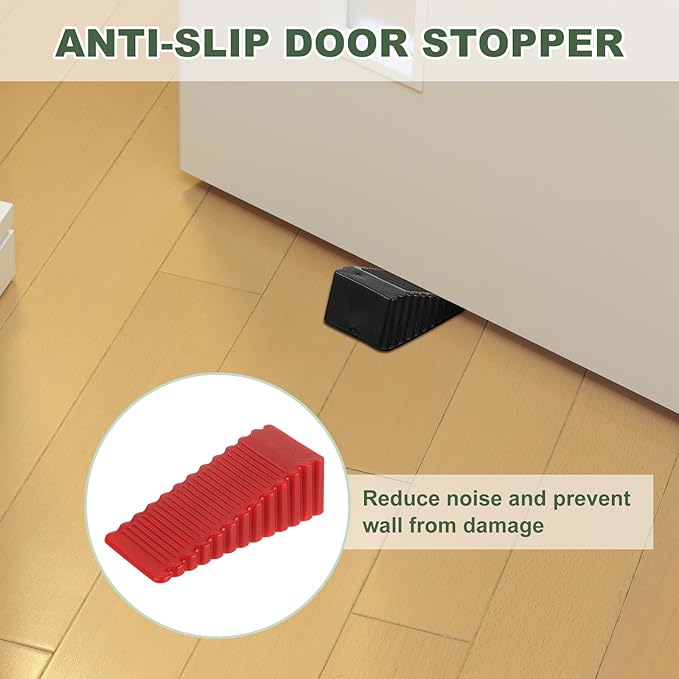 uxcell 2 Pcs Door Stoppers for Bottom of Door, 28mm/1.10 Inch Door Stops - Image 5