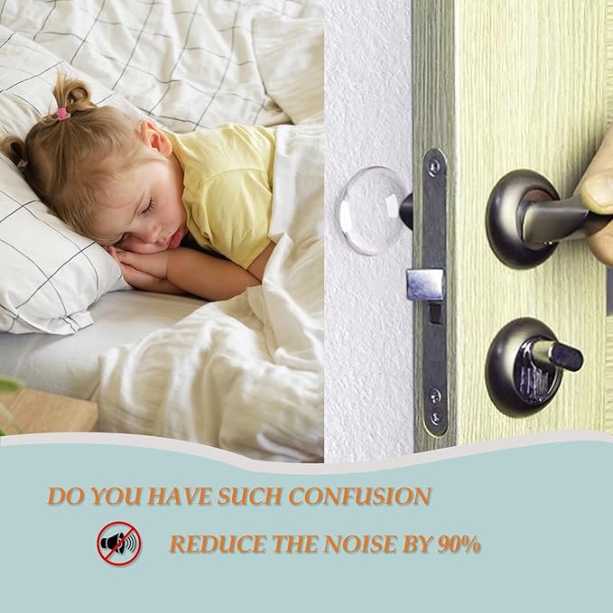 Door Stoppers for Wall with Strong Back Adhesive, No-Falling Round Door Knob - Image 4