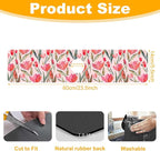 2 Pack Watercolor Tulips Sink Faucet Absorbing Mat Pink Tulips Super Absorbent - Image 2