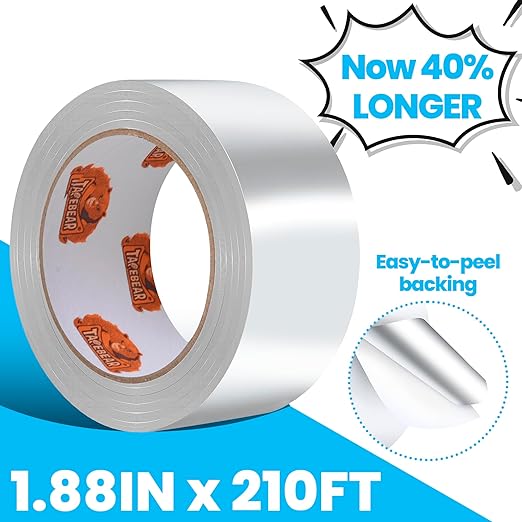 TAPEBEAR Aluminum Foil Tape 1.88" x 210FT, Heat Reflective Professional Heat - Image 2