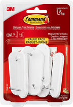 Command Medium Wire Hooks Value Pack, Organize Damage-Free by Command