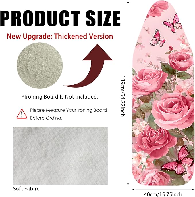 Nuxovilar Ironing Board Cover Needle Cotton 15x54 Inches | Ironing Board Cover - Image 3