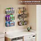 Adjustable Over The Door Organizer, Metal Hanging Door Organizer - Image 5