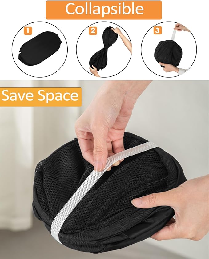 Durable Collapsible Laundry Baskets, Upgrade Foldable Pop Up Hamper - Image 2