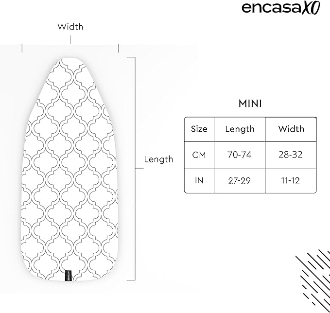 Encasa XO Ironing Board Cover and Pad 28"x12" - Image 2