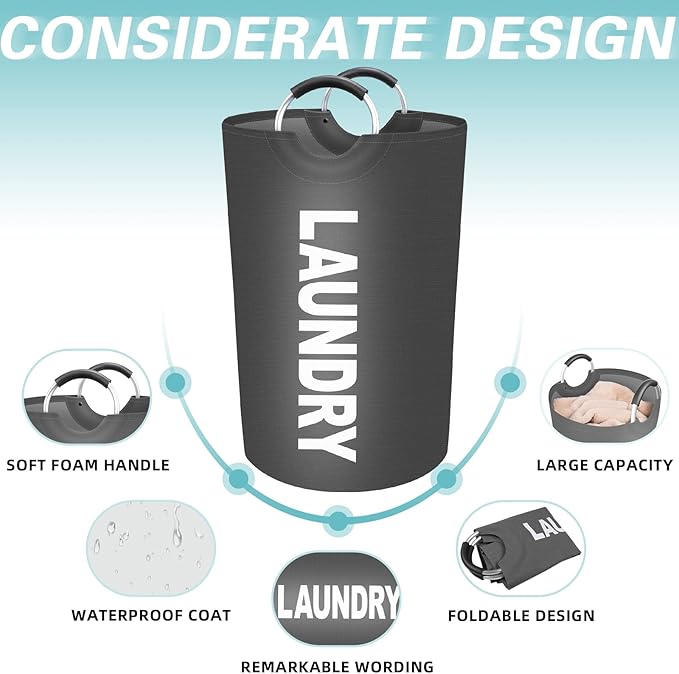 StorageRight 115L Large Laundry Basket, Laundry Hamper, Dirty Clothes Hamper - Image 3