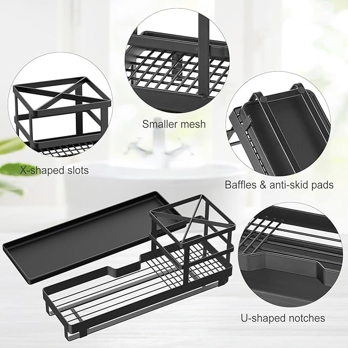MYITYARD Toothbrush Holders for Bathrooms, Cotton Swabs & Cups Dispenser Set - Image 3