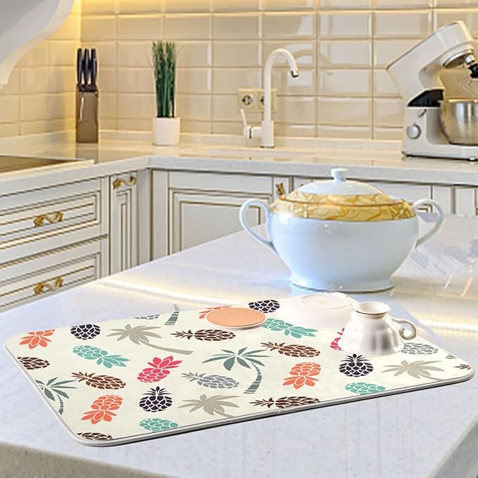 Super Absorbent Dish Drying Mat, Microfiber Fast-Drying Dish Mat, Kitchen Dish - Image 6