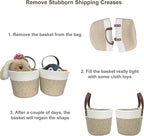 Cotton Rope Hanging Baskets for Organizing 2 Pcs Round Small Wall Basket - Image 3