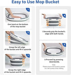 Lesipee Upgraded 16L Collapsible Mop Bucket - Image 4